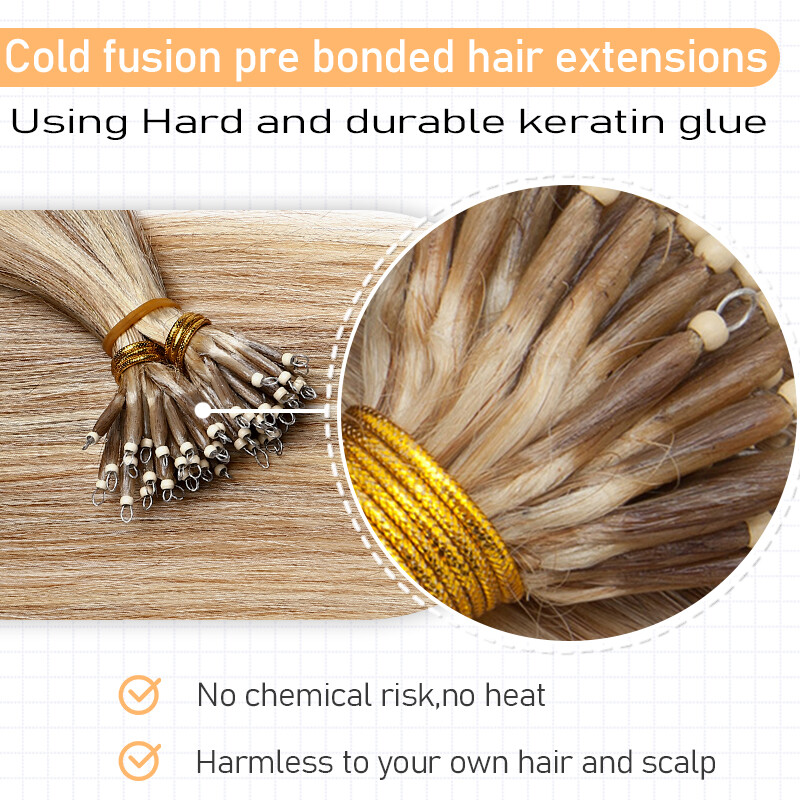 CLEARANCE Nano Ring Microlink Bead Tip Real Human Remy Balayage Hair Extensions