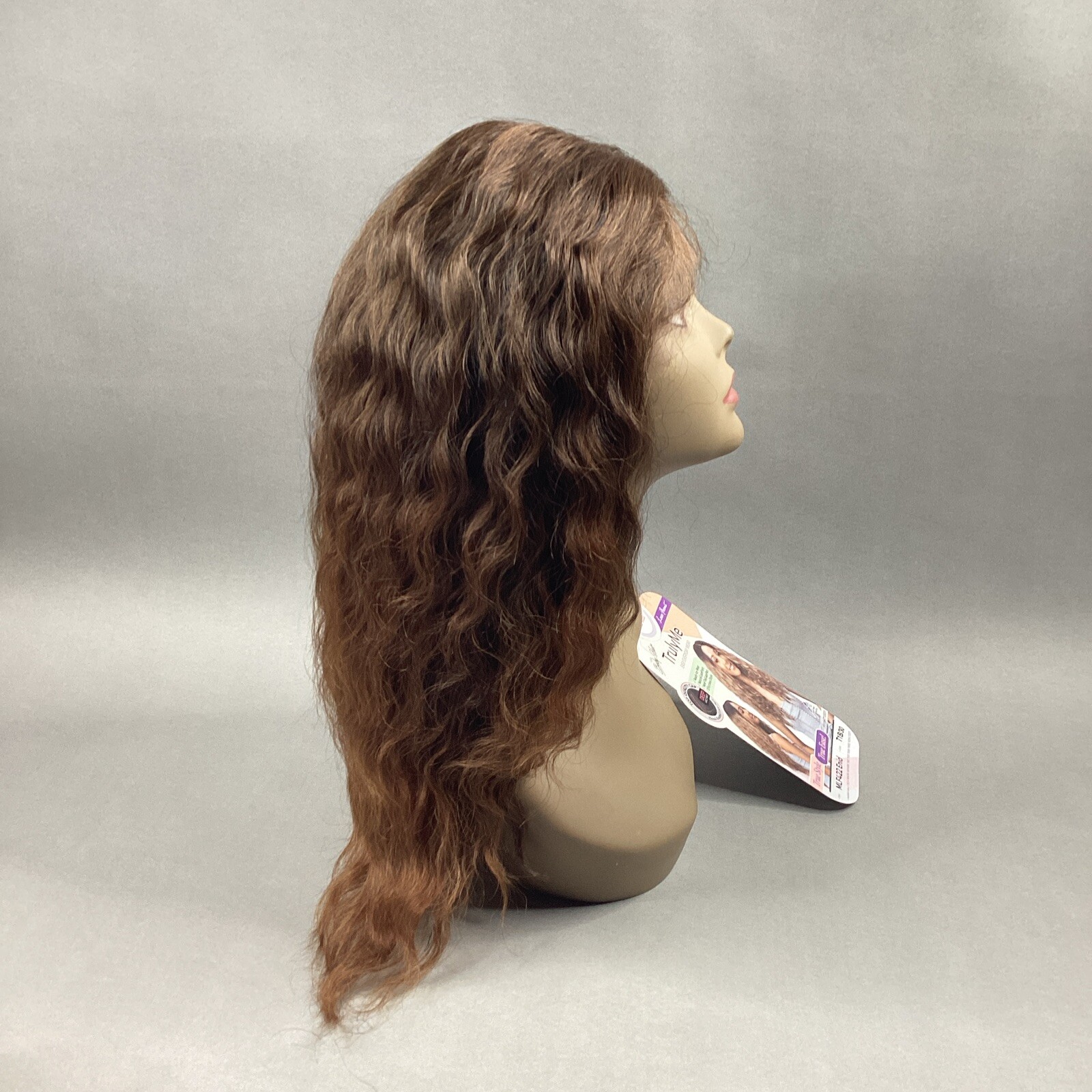 MLF422 Enid Wavy #T1B/30 Off Black Honey Brown Part Synthetic Lace Front Wig