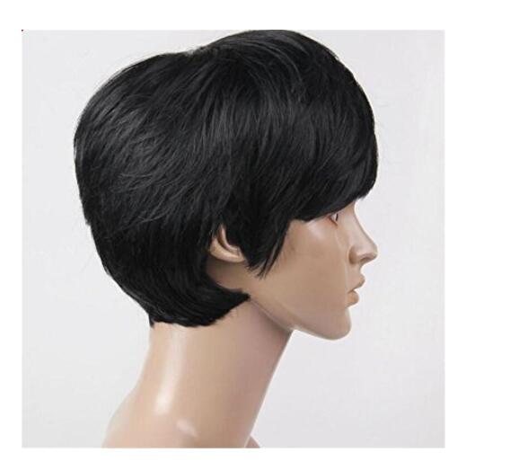 Natural Color Pixie Short Human Hair Wigs for Women Straight Pixie Cut Wigs