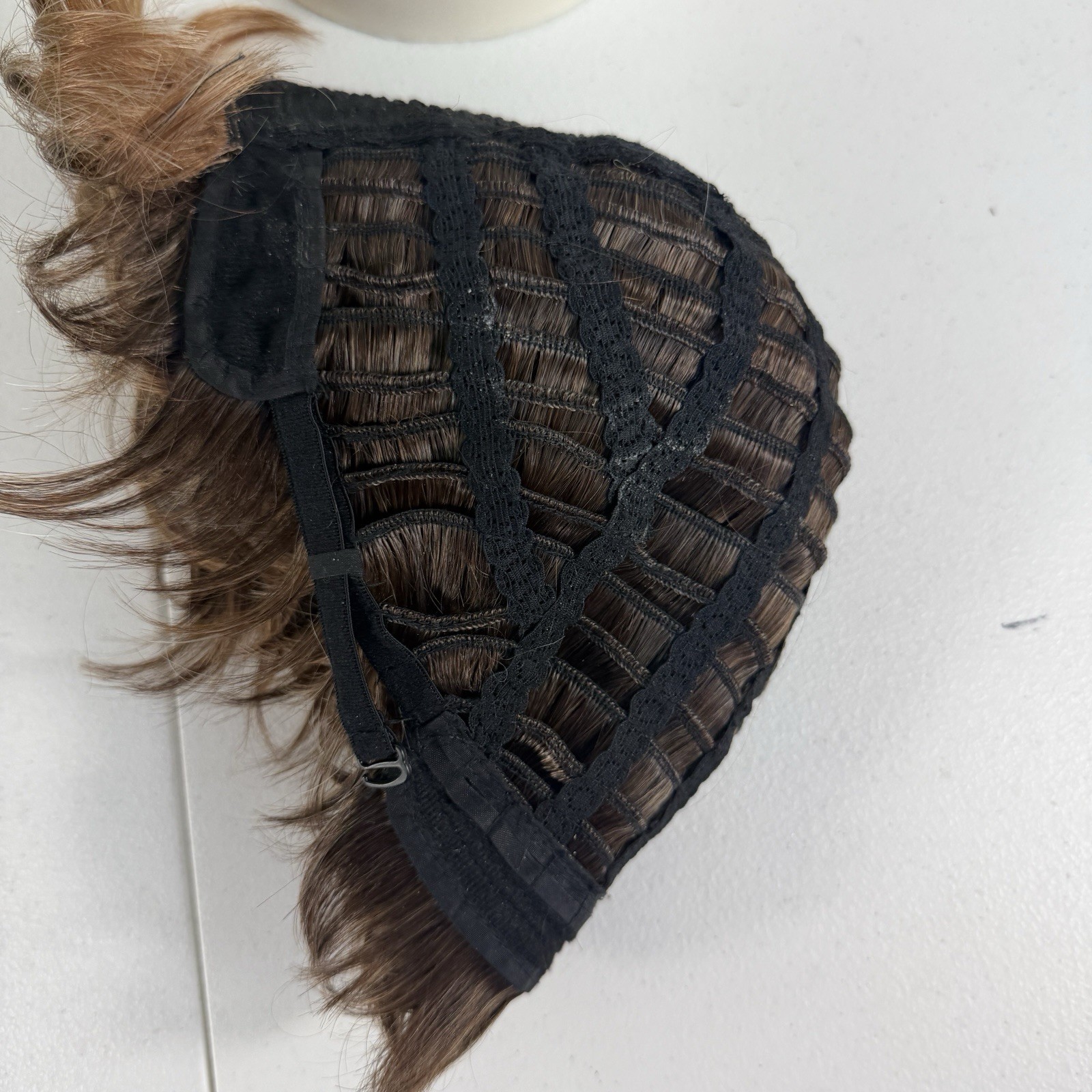 Shag Wig Bangs Be A Trend Setter Mid Length Chocolate Copper Open Weft Cap