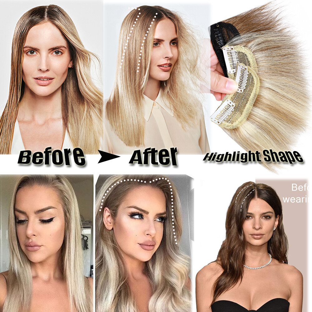 Thick Hair Pad Clip In Real Remy Human Hair Extensions Long-Short Hairpiece Weft