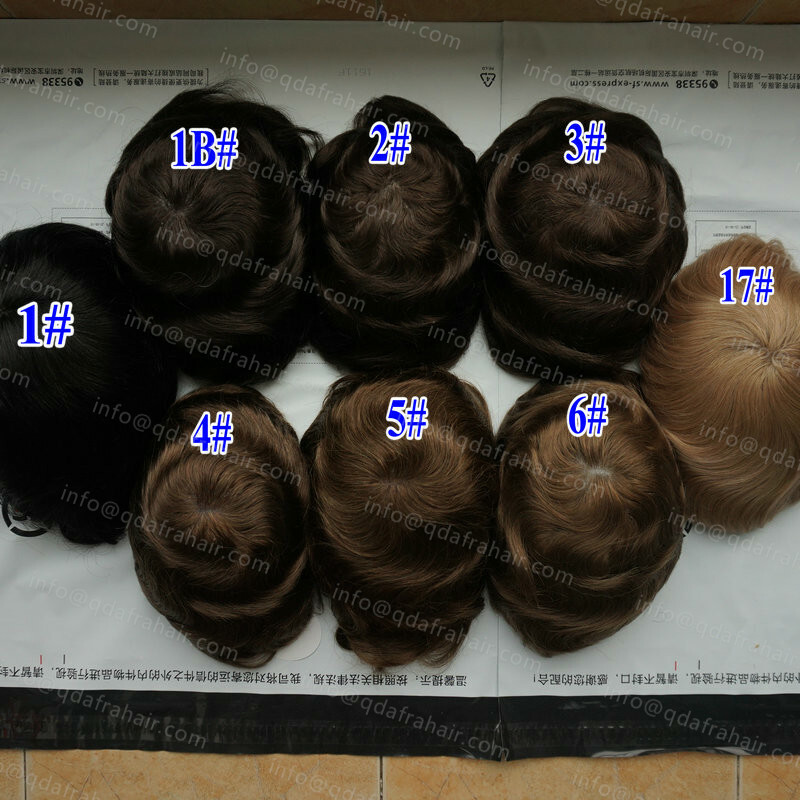 Super Thin Skin Remy Hair Toupee For Men Invisible Hairline V-loop Male Toupees