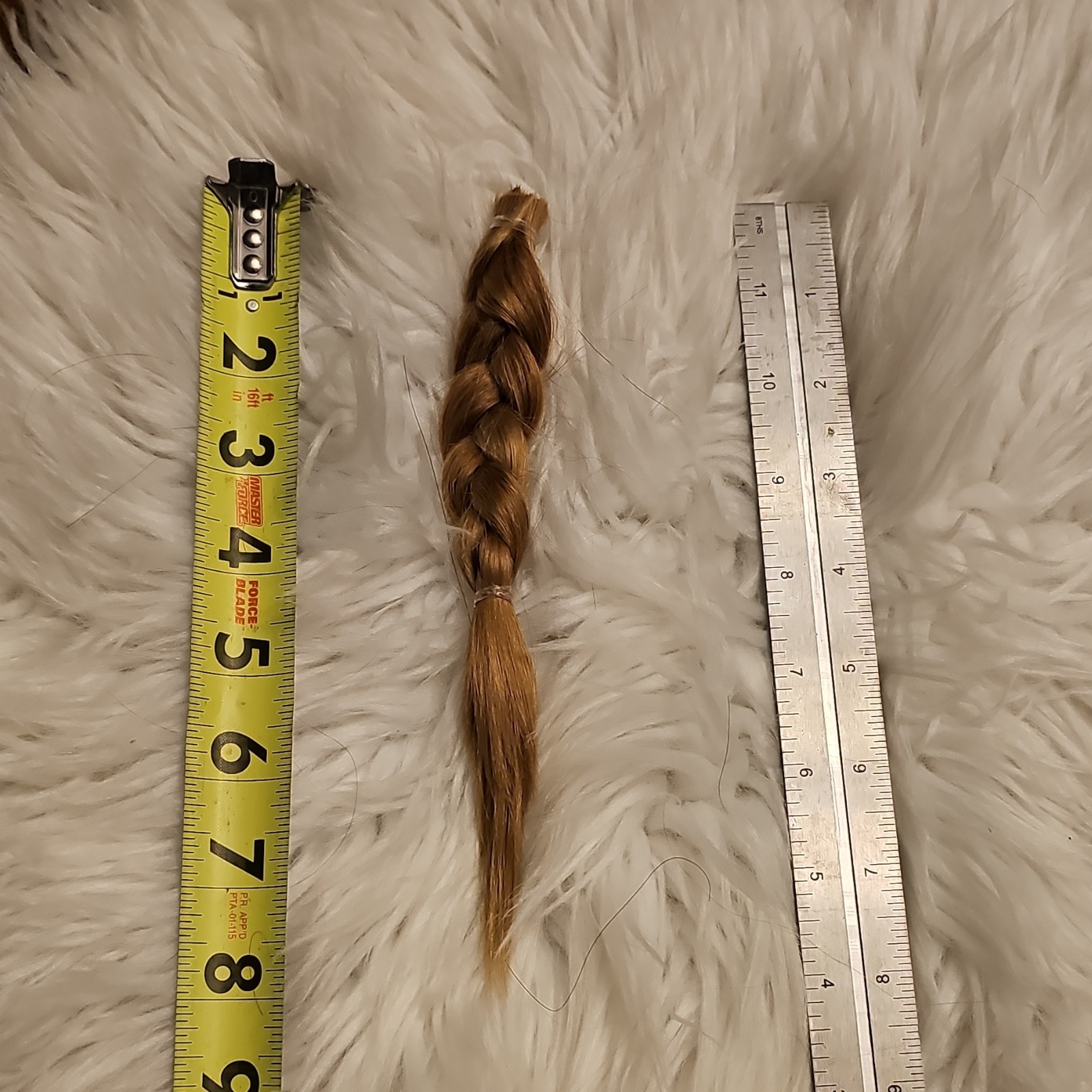 Light Brown Braid, 9 in Length, Human Hair