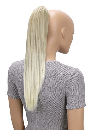 20″ Hairpiece Ponytail Clip On Extensions With blond mix #26T613A H151