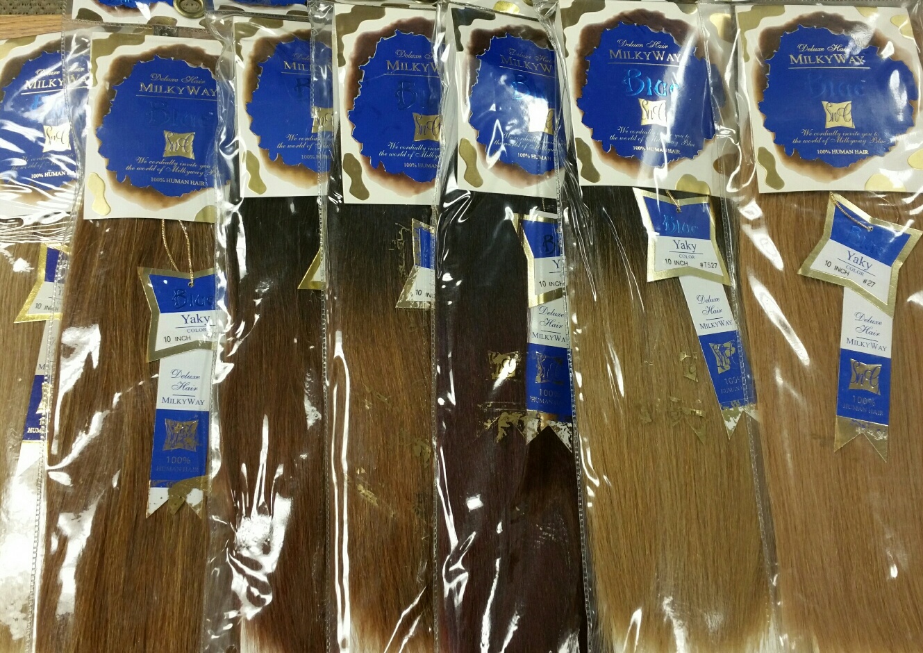 Milky Way 100% Human Hair for Weaving – BLUE DELUXE YAKY(COARSE)