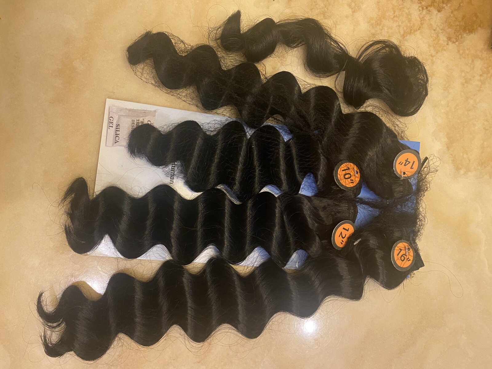 HAIRTREND SYNTETHIC ALL IN ONE DEEP WAVE 10 12 14 16 &”12 CLOSURE LOT 4 COLOR 1B