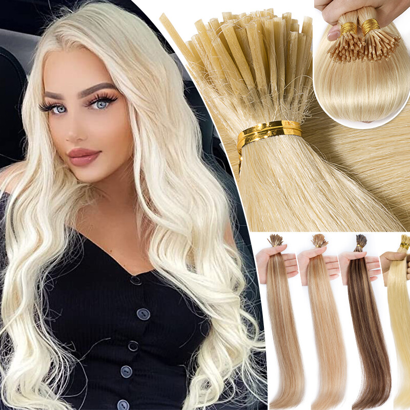 CLEARANCE Stick I Tip Human Remy Hair Extensions Pre Bonded FULL HEAD 150G 300S