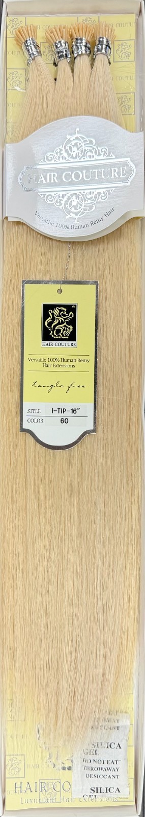 Hair Couture Versatile 100% Human Remy Hair 16″ I-Tip Extensions 120pcs #60
