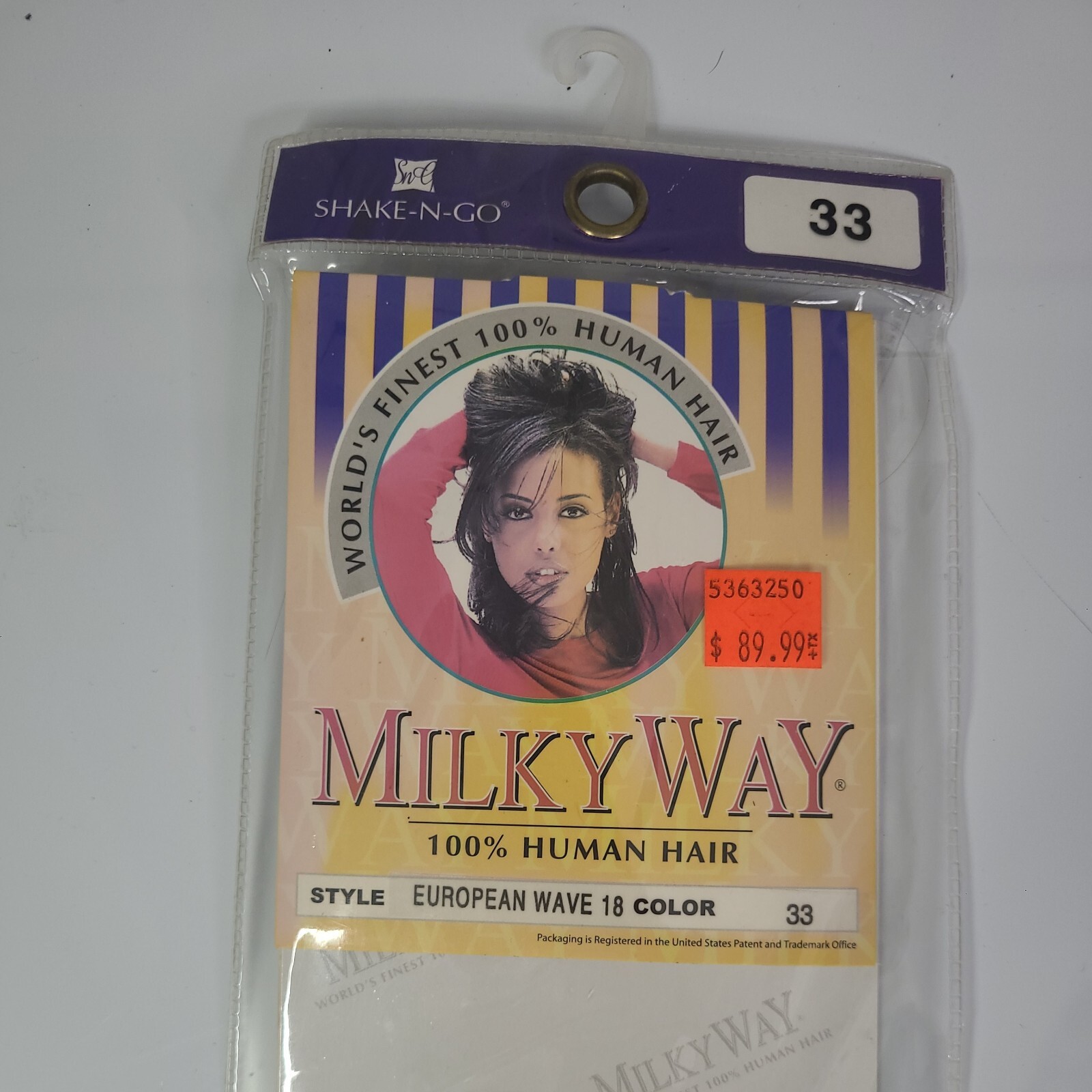 Shake-N-Go 100% Human Hair Milky Way 18″ European Wave – Color 33 (Orig $89.99)