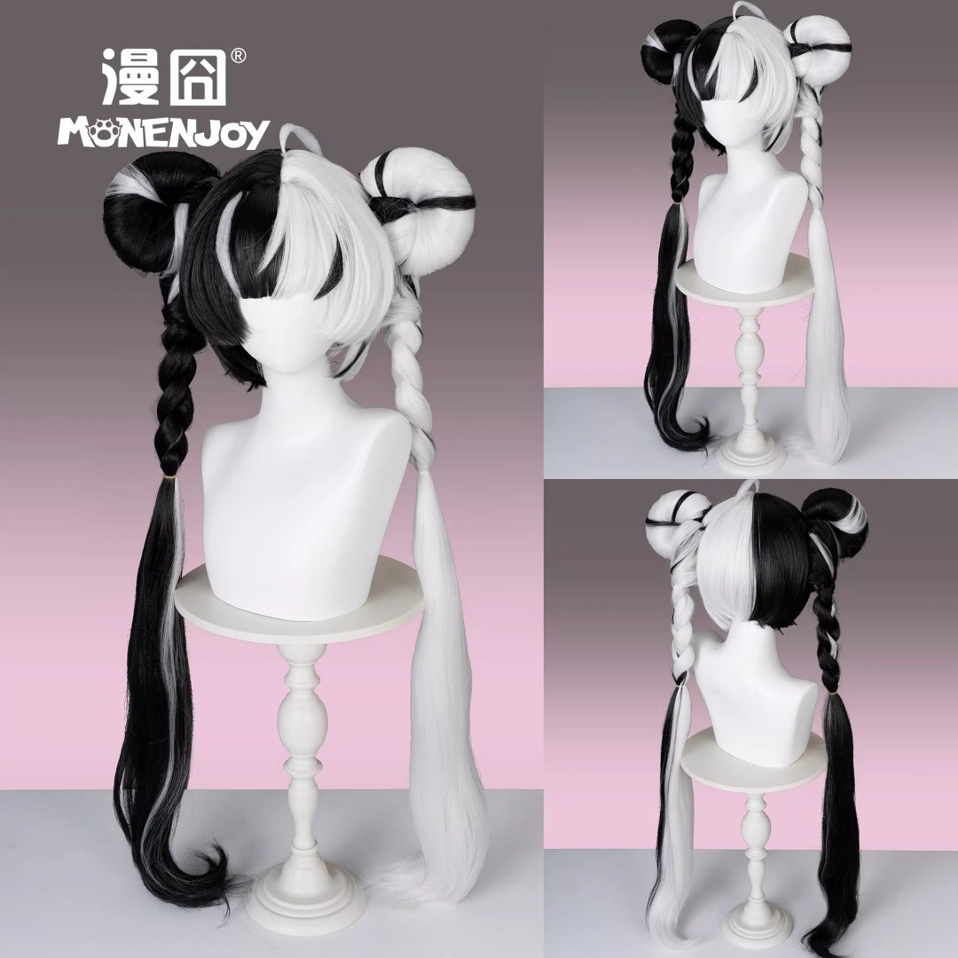 Zenless Zone Zero ZZZ Dialyn Long Twintails Wig Halloween Cosplay Prop Hairpiece