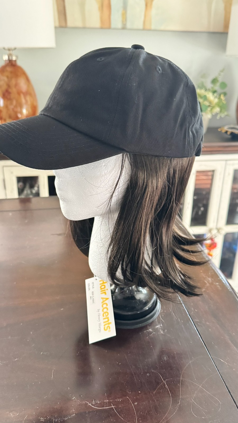 CLASSIC HAT WITH HAIR by HENRY MARGU, Black Baseball Cap *6 Colors *New*