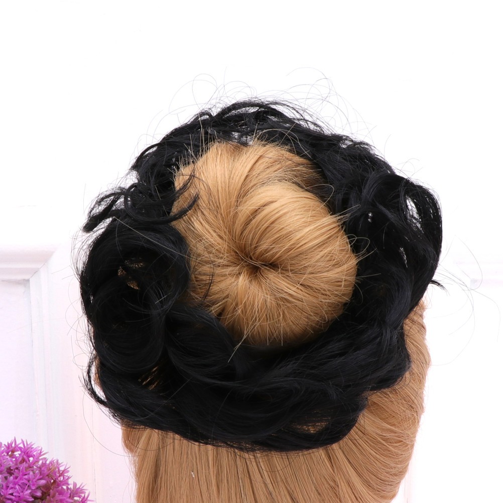 Hair Bun High Temperature Fiber Women Volume Addition 2Pcs 3.9×3.9×0.8In