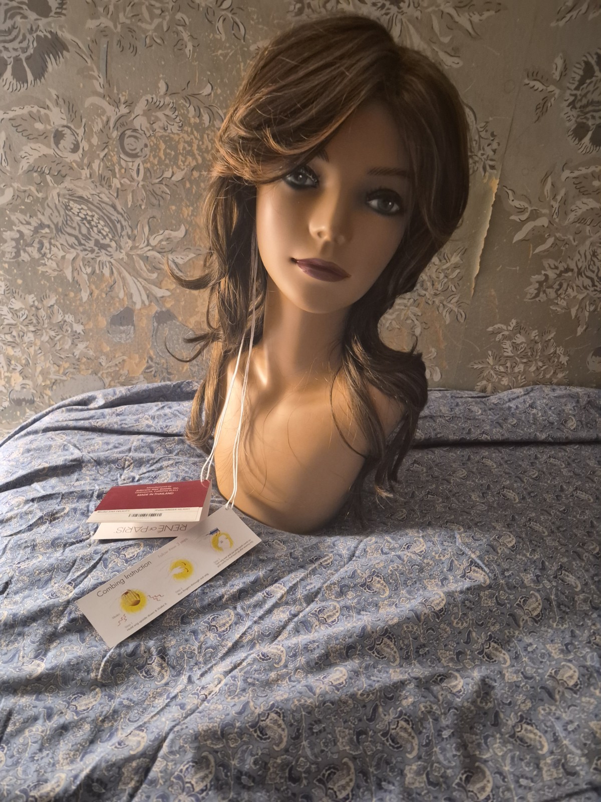 Rene of Paris FElICITY Ginger Hilight Wavy Layered Synthetic Wig Classic Cap NEW