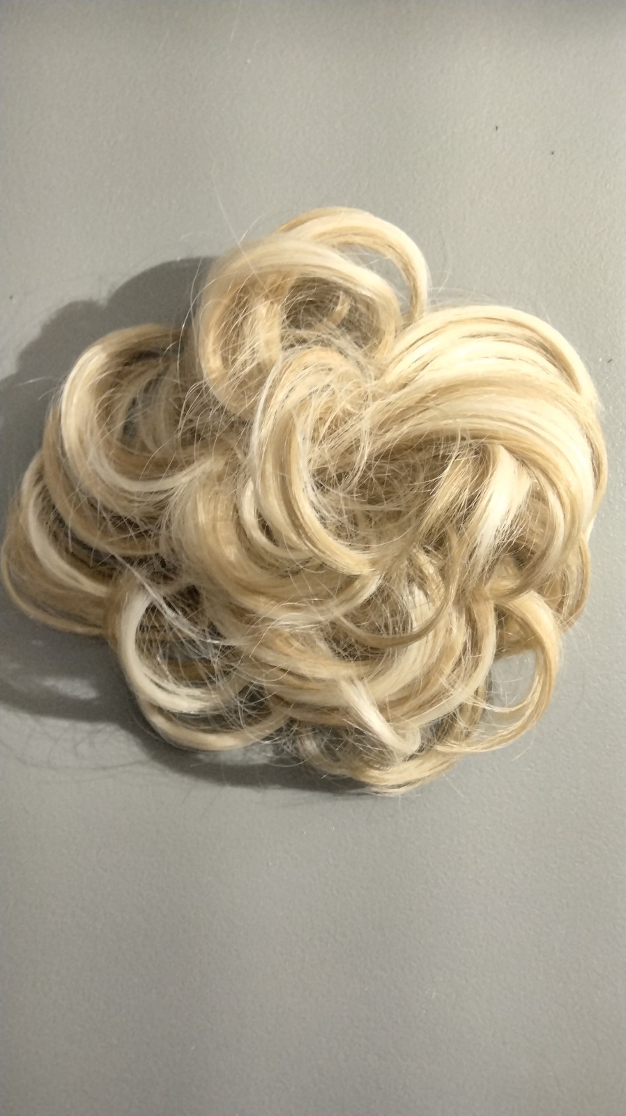 Messy Bun Hairpiece Dark Blonde Elastic Band Human Like