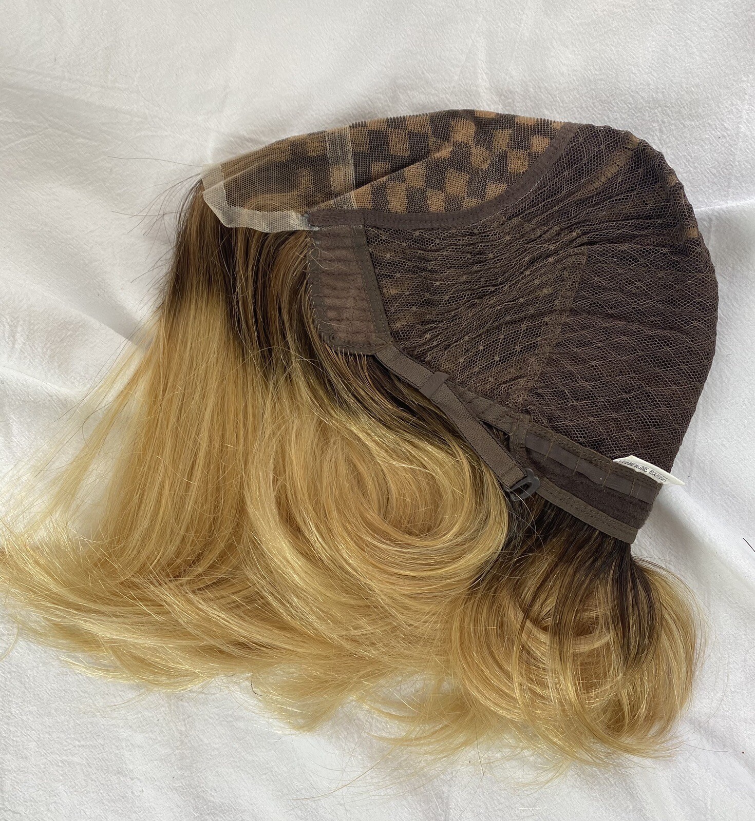 100% Human Hair Wig 12” BOB Hand Knotted Swiss lace Top And Front, Wefts Back