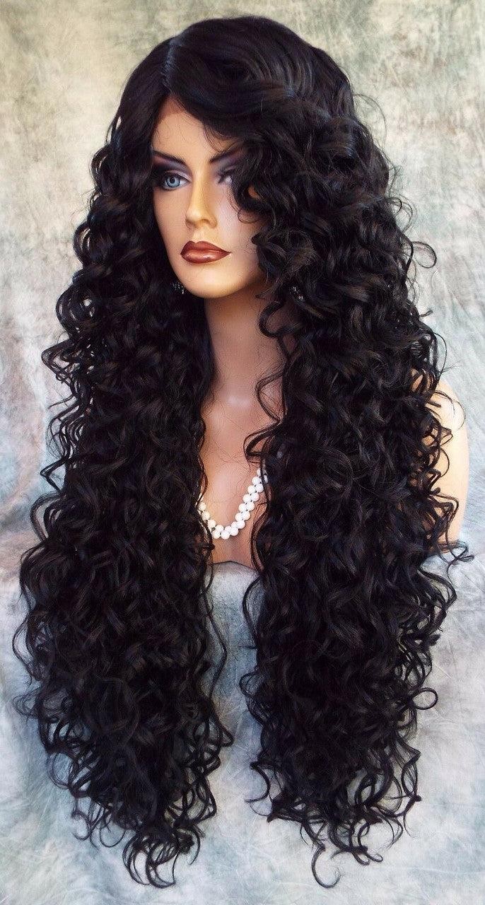 26″ X-LONG LACE FRONT DEEP C-PART HIGH HEAT SAFE WIG COLOR #1 SEXY 1116 NEW