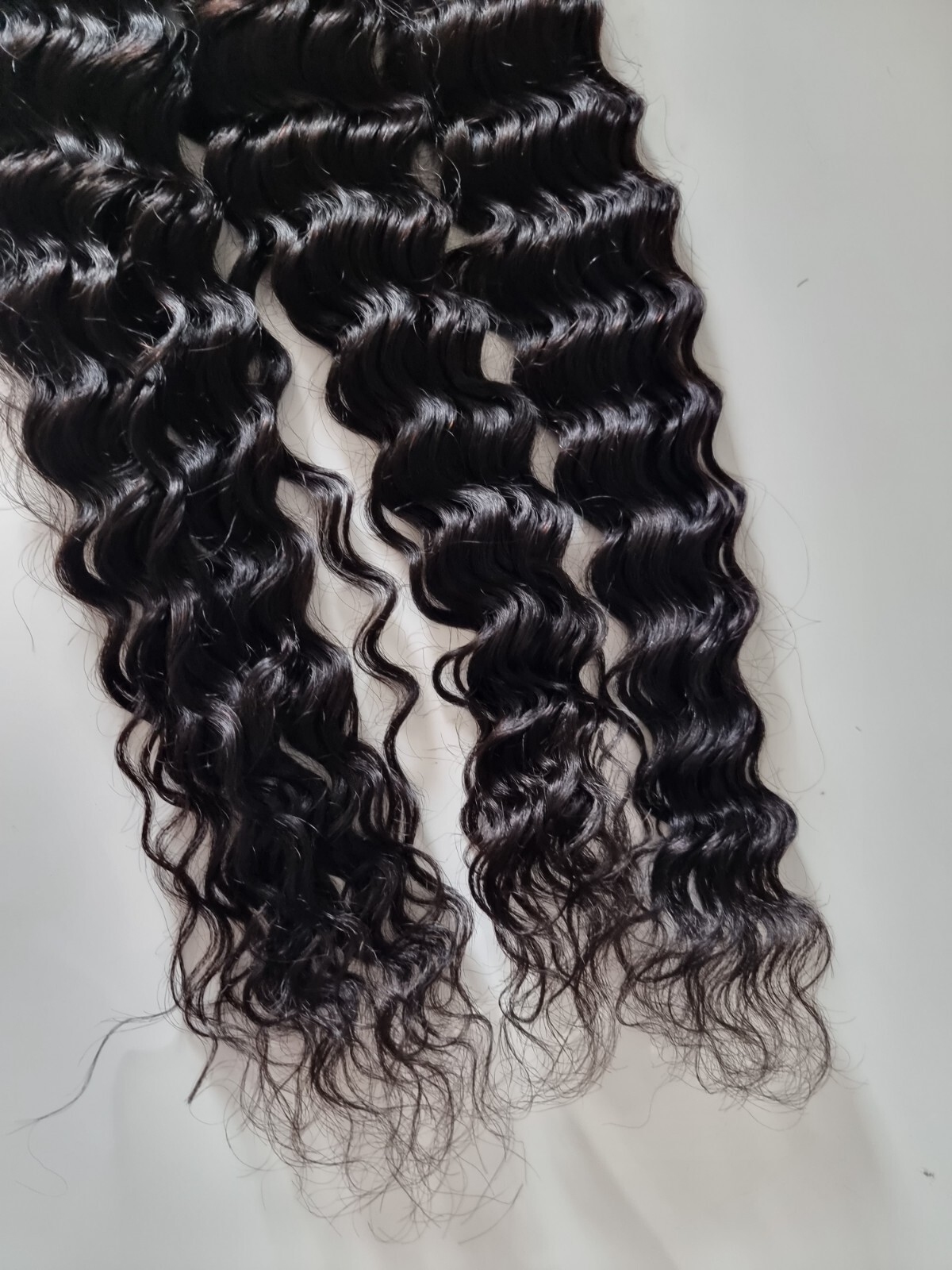 3BUNDLES BRAZILIAN VIRGIN HUMAN HAIR THICK DEEP WAVES 22+22+22INCH 300g 12A 1B#