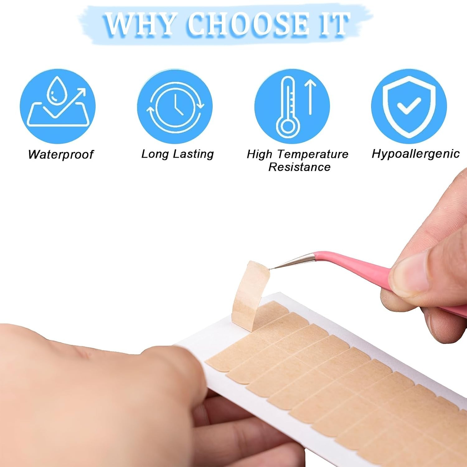120 Pieces Lace Front Wig Tape Double Sided Adhesive Waterproof Lace Glue for…