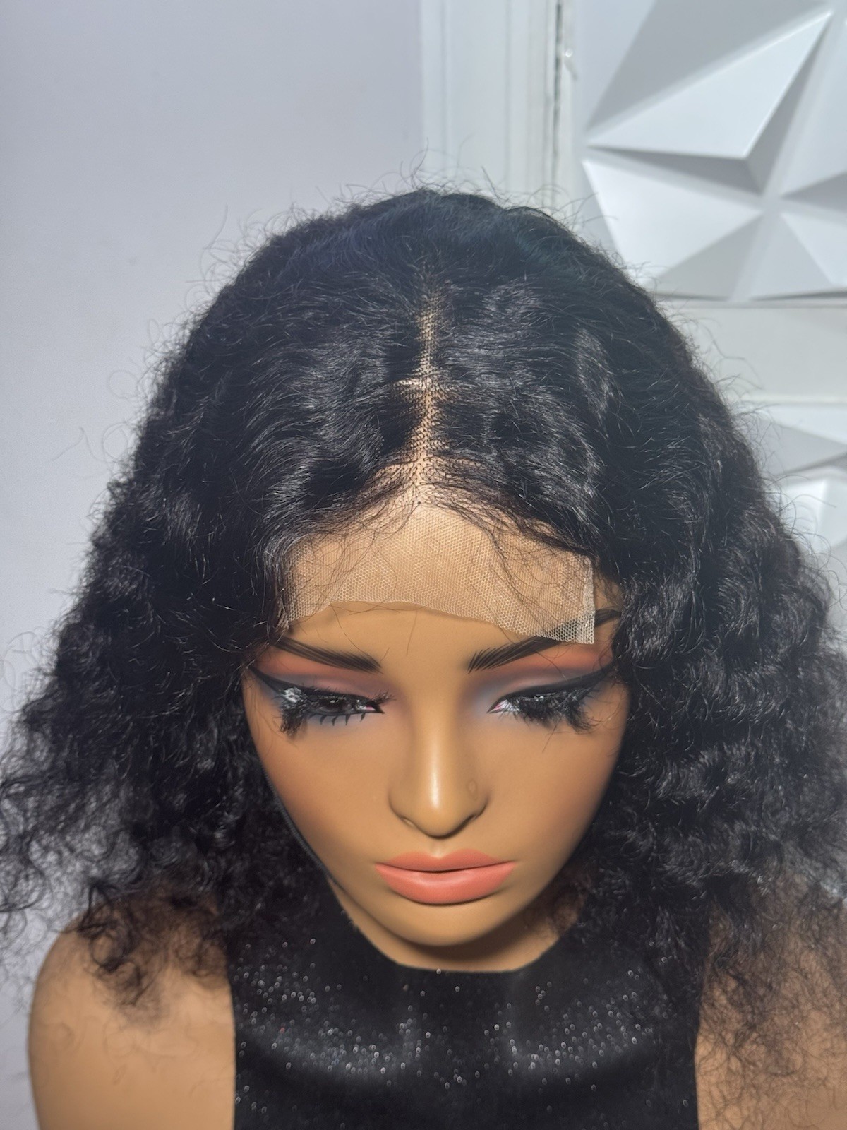 100% Human Hair 12 Inch Water Wave Curly Wig for all women