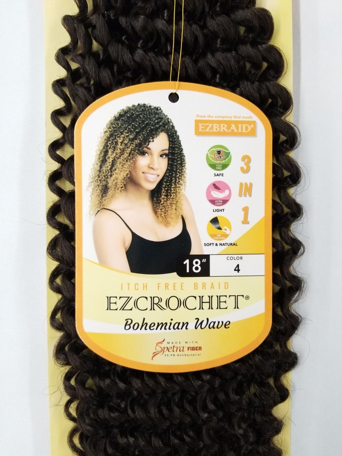 I&I Hair Innocence EZCROCHET Bohemian Wave Crochet Braiding Hair Spectra 18″