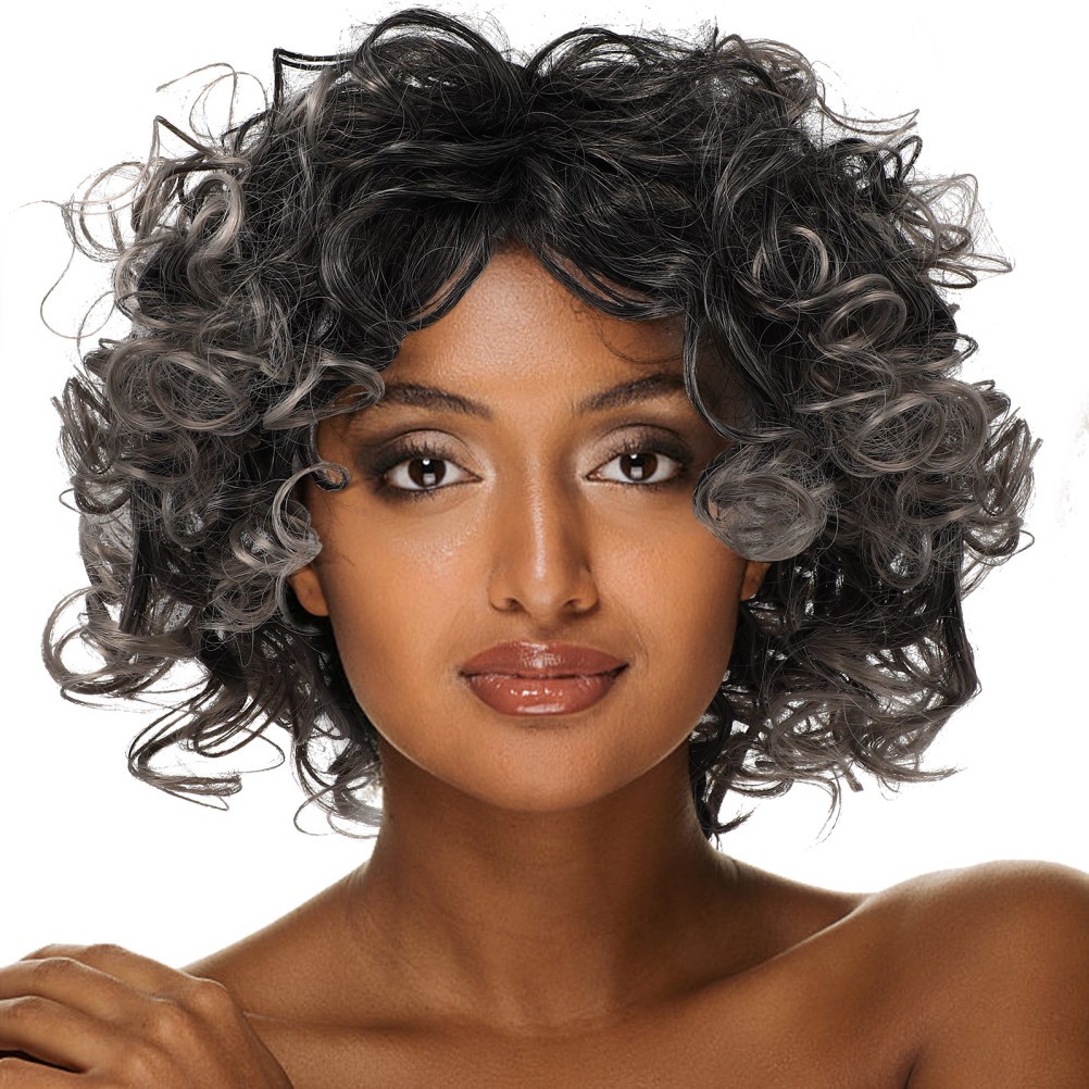 Synthetic High Temperature Fiber Wig Curly Shape Washable 1Pcs 11.8 Inch