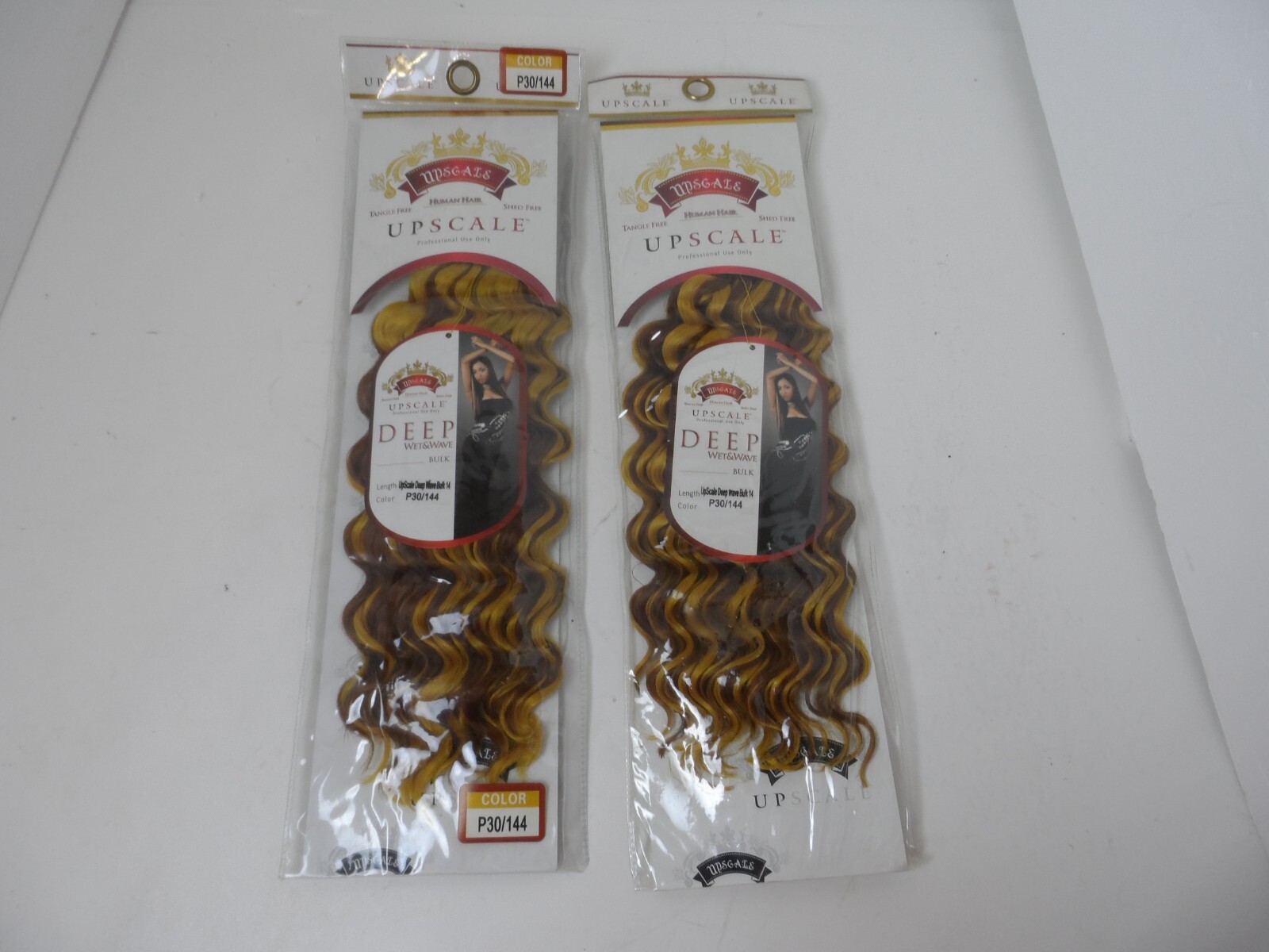 Lot of 2 Upscale 100% Human Hair Quality Wet & Wave – 14” – Color P30/144
