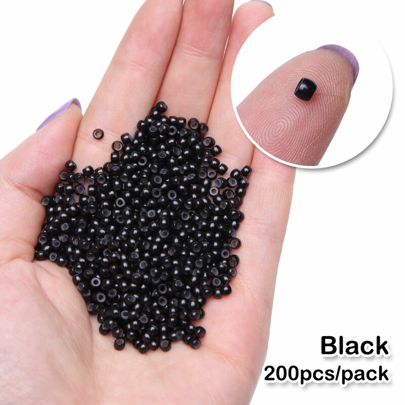 100/50 Silicone Lined Nano Rings Beads for Nano Tip Hair Extensions 3mm Bonds US
