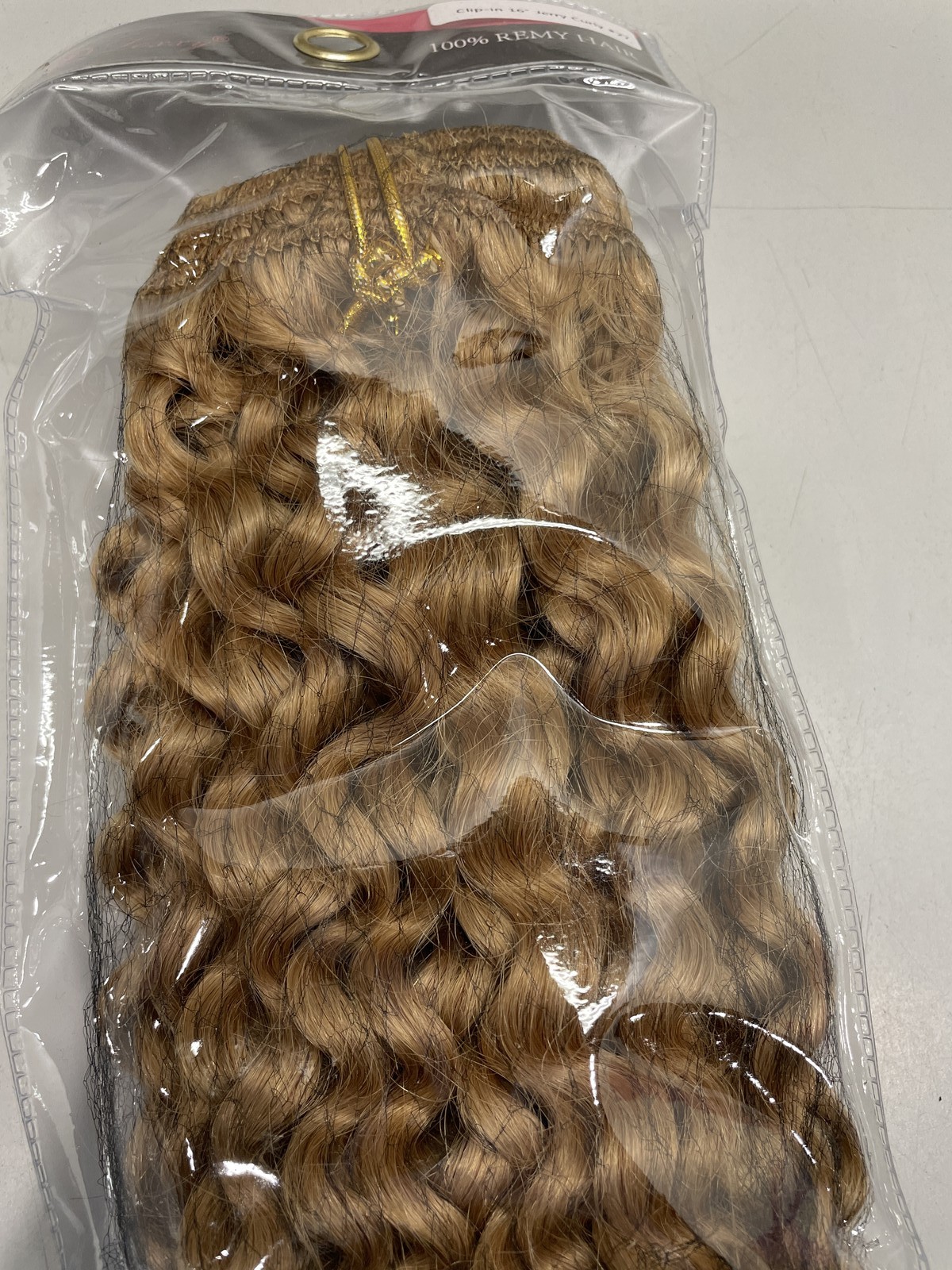 Loxxy #27 Jerry Curly Human Hair Clip-In Extensions, 16″