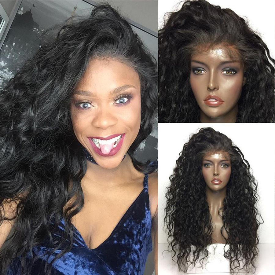 Synthetic Lace Front Wig Loose Curly Wave Hair Heat Resistant for Black Women