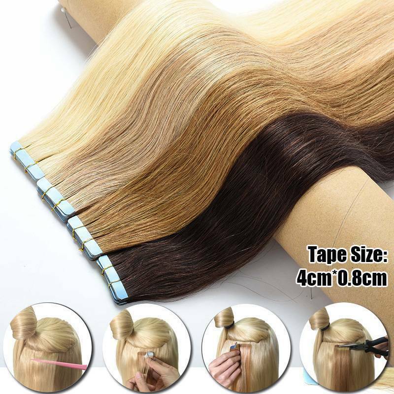 Invisible Tape in Skin Wefts Remy Human Hair Extensions Premium Hair 16-26inch
