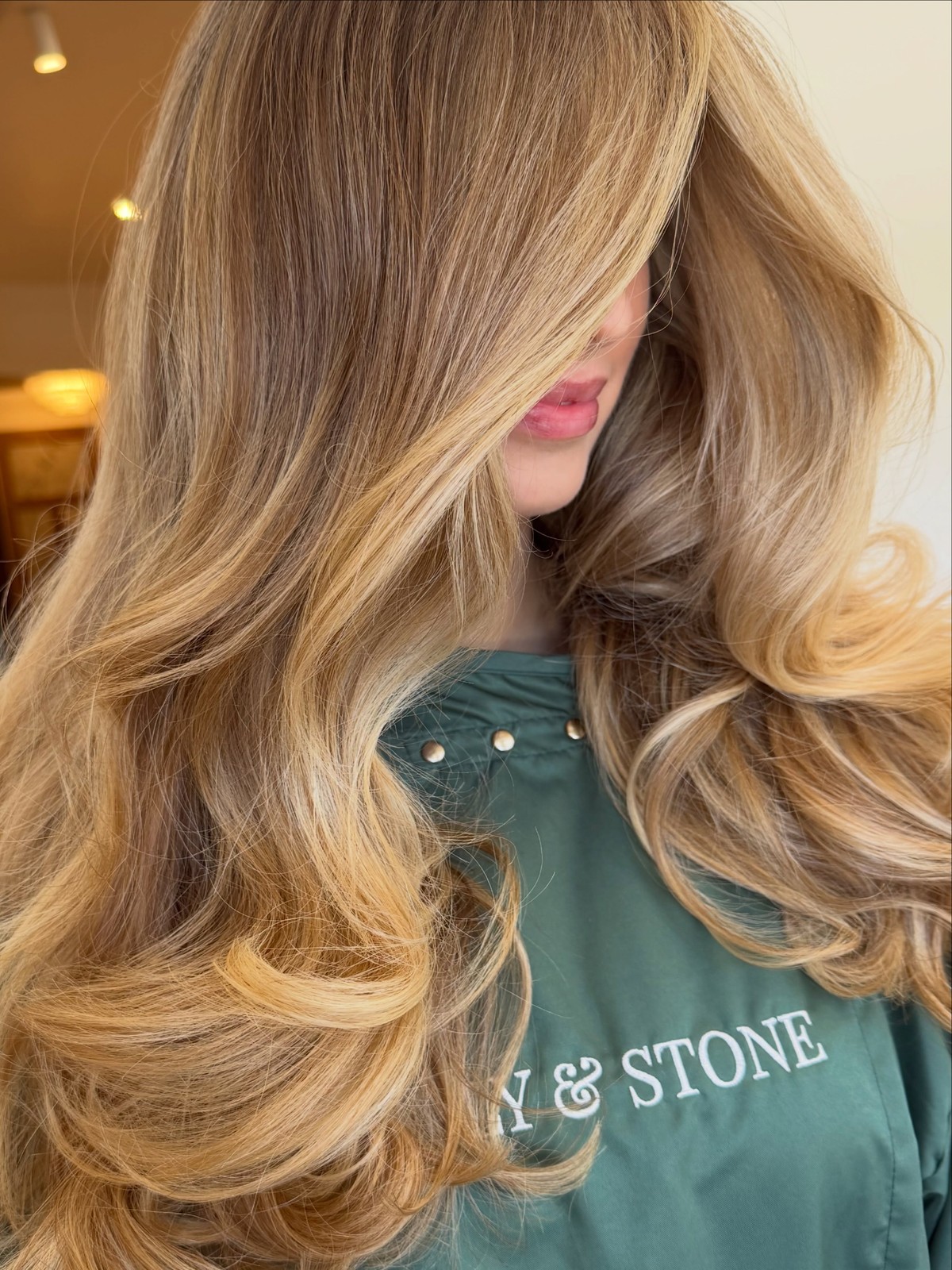 Balayage Golden Blonde Ash Brown Highlight Lace Front 100% Human Hair Wigs