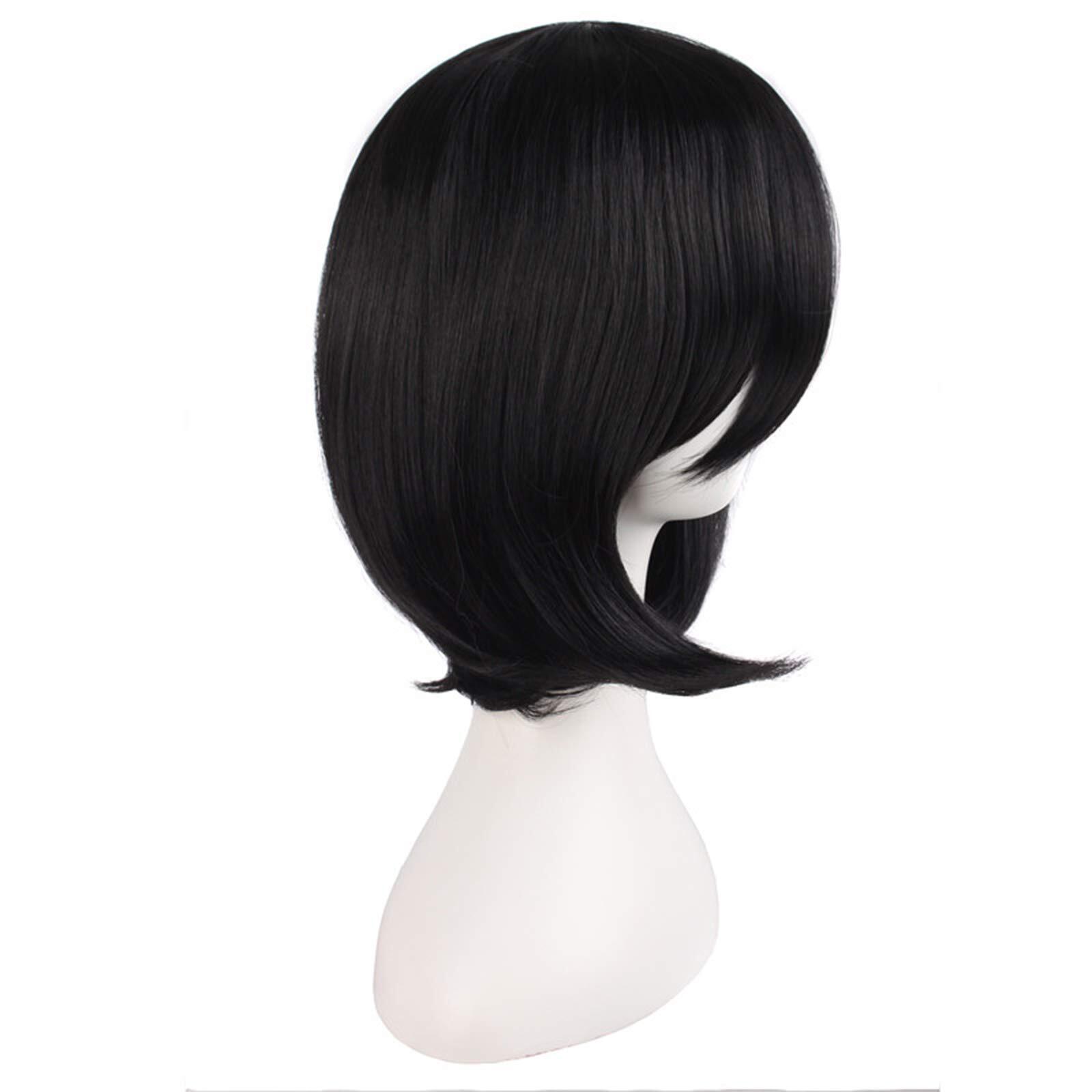 14″/35cm Female Models Medium Length Straight Hair Cosplay Wigs（Black）