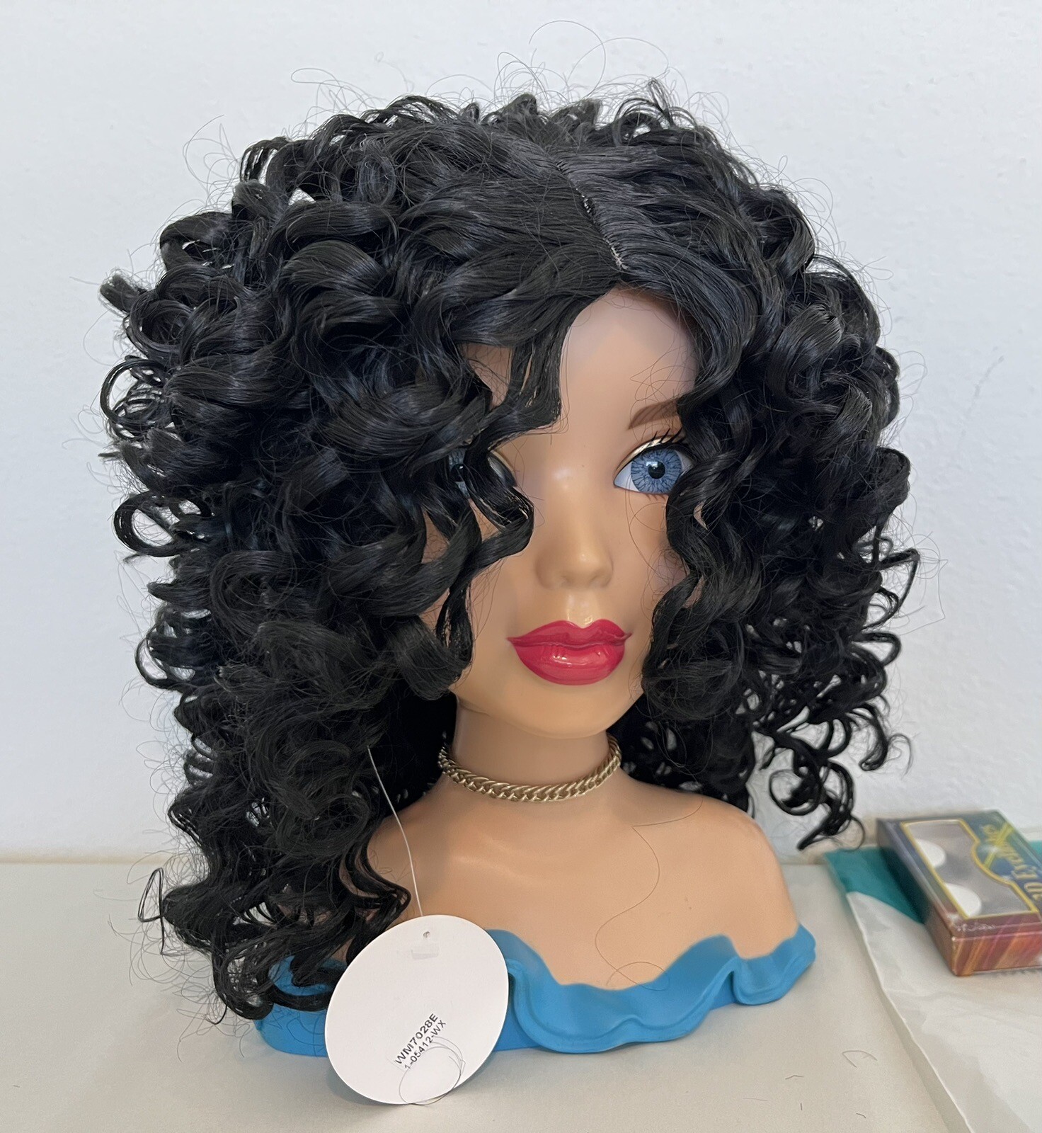 Wig Black Curly Kinky Afro Synthetic Hair NEW