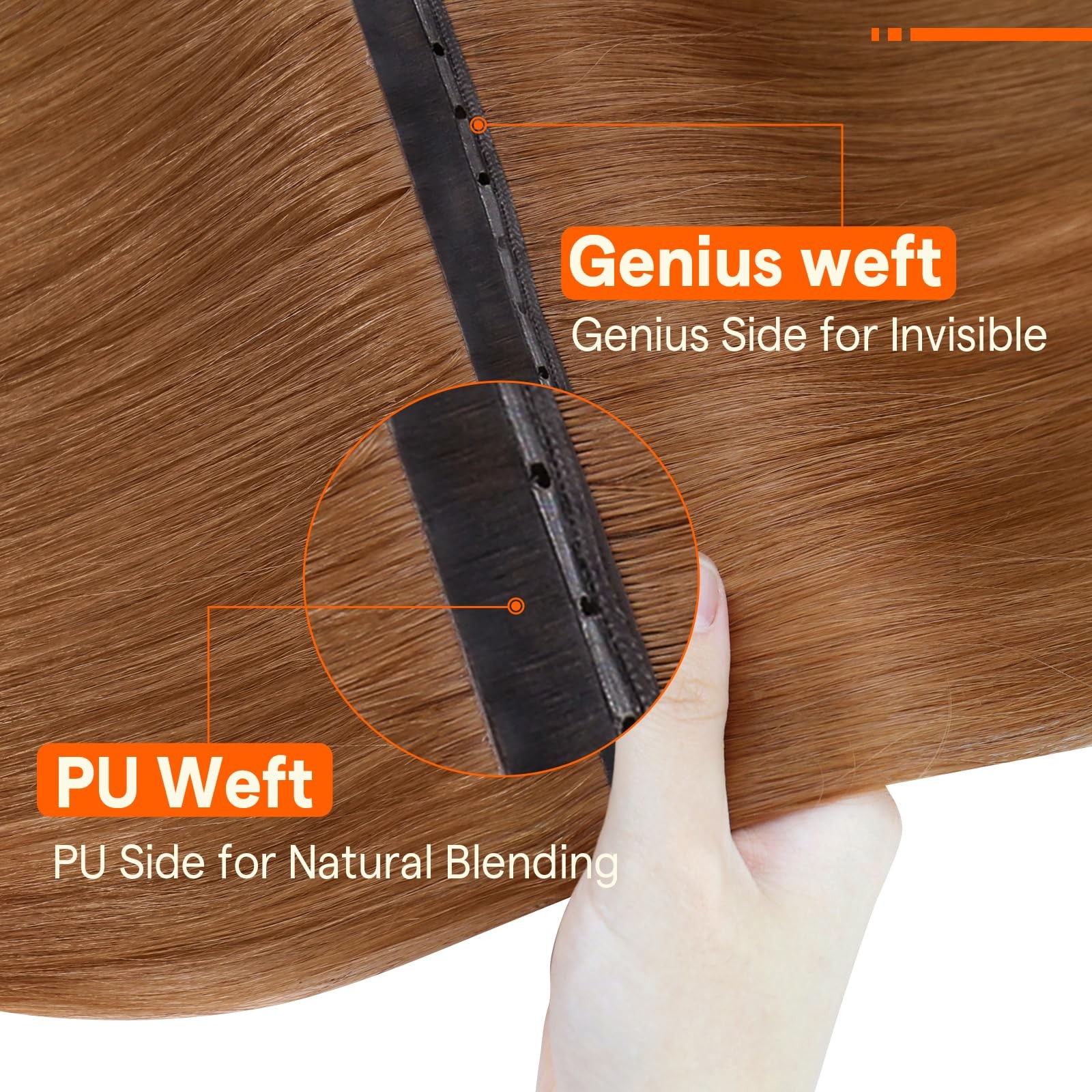 Full Shine Butterfly Weft Hair Extensions Human Hair 24 In 100G 5 Pcs Invisible