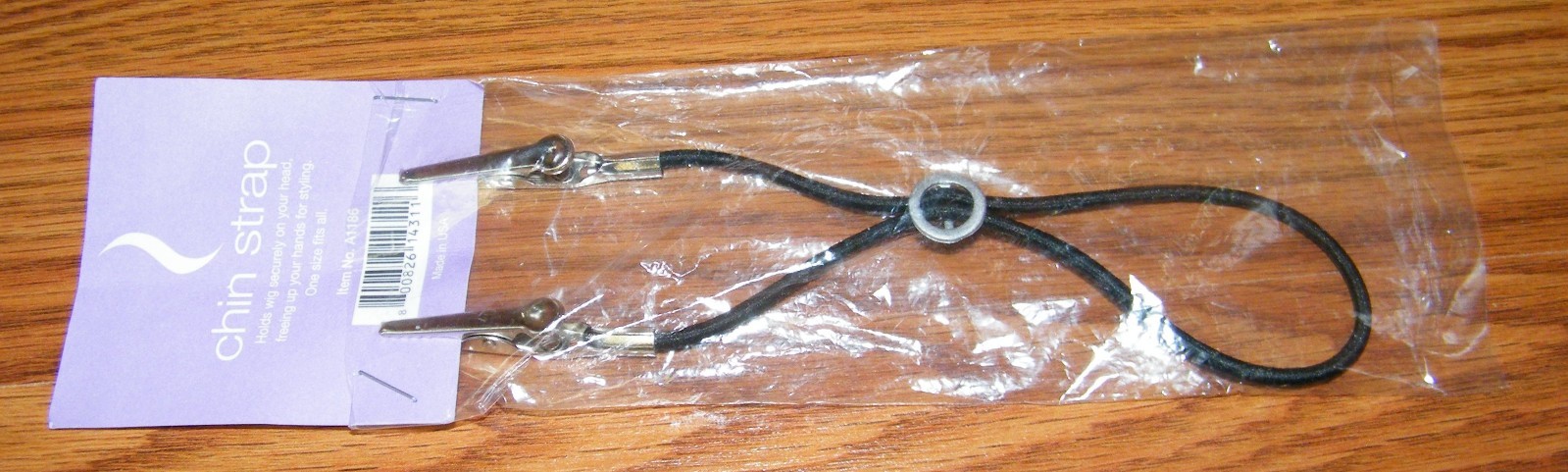 Unbranded / Generic Solid Black Adjustable Chin Strap With Clips Only **READ**