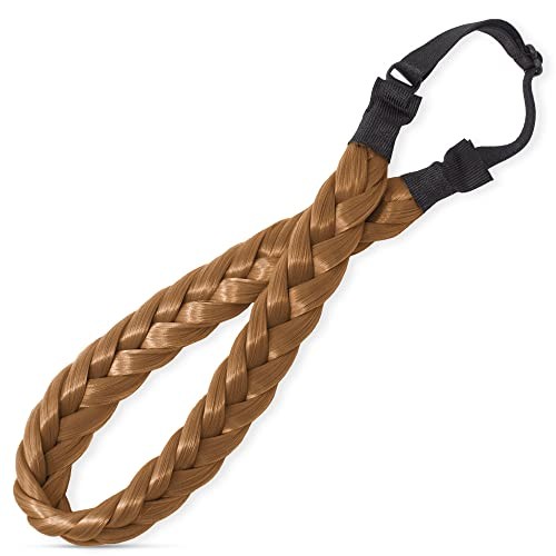 Fully Adjustable Braided Headband- Lighter LIGHTER BROWN & BLONDISH 27/30