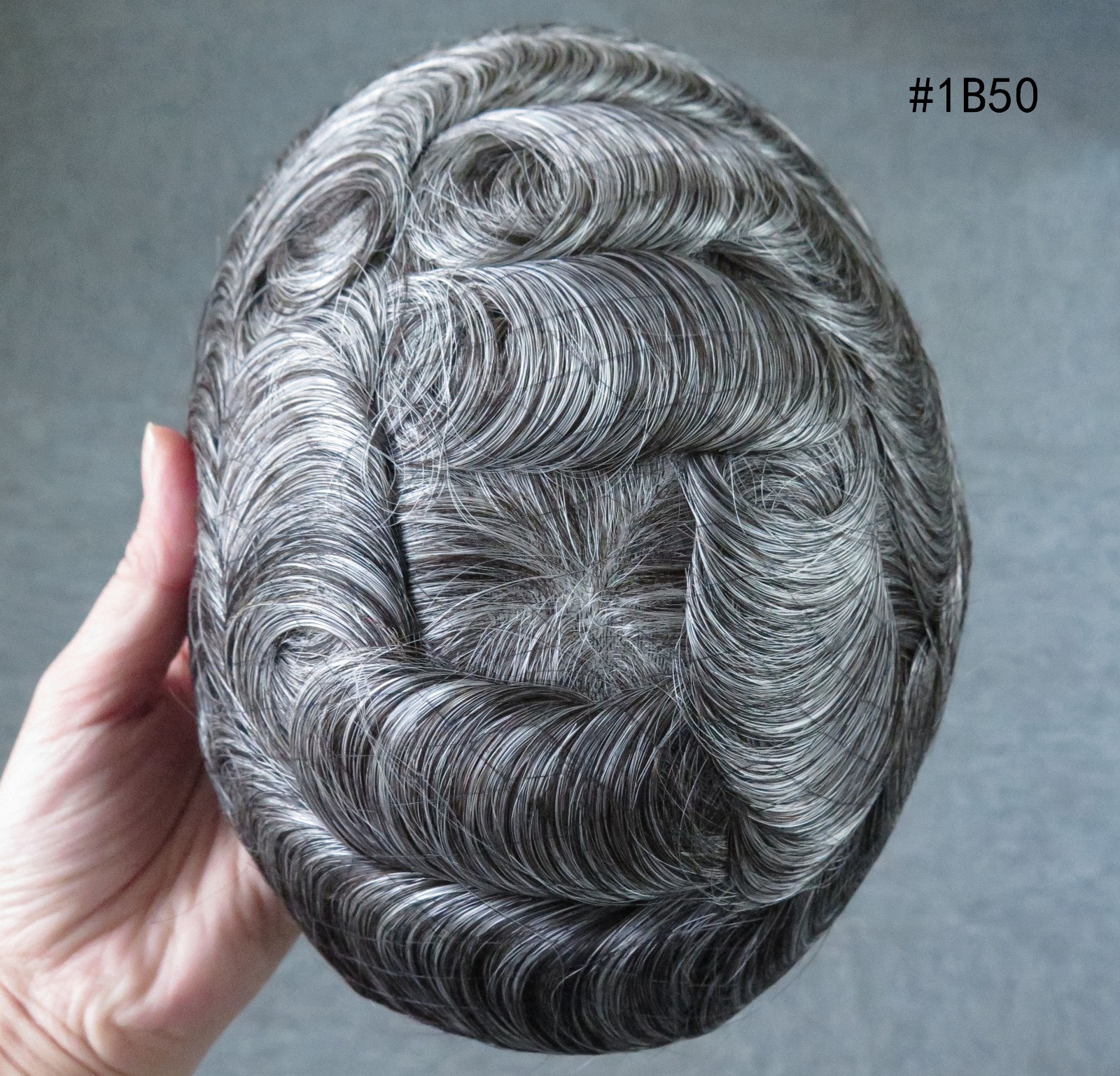 Mens Human Hair Replacement Hairpieces Toupee Poly Skin Lace Hair System