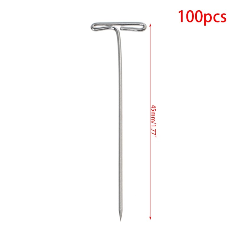 100 Pcs for T Pins Needle For Wig On Foam for Head Style for Head Sewing Hair Sa