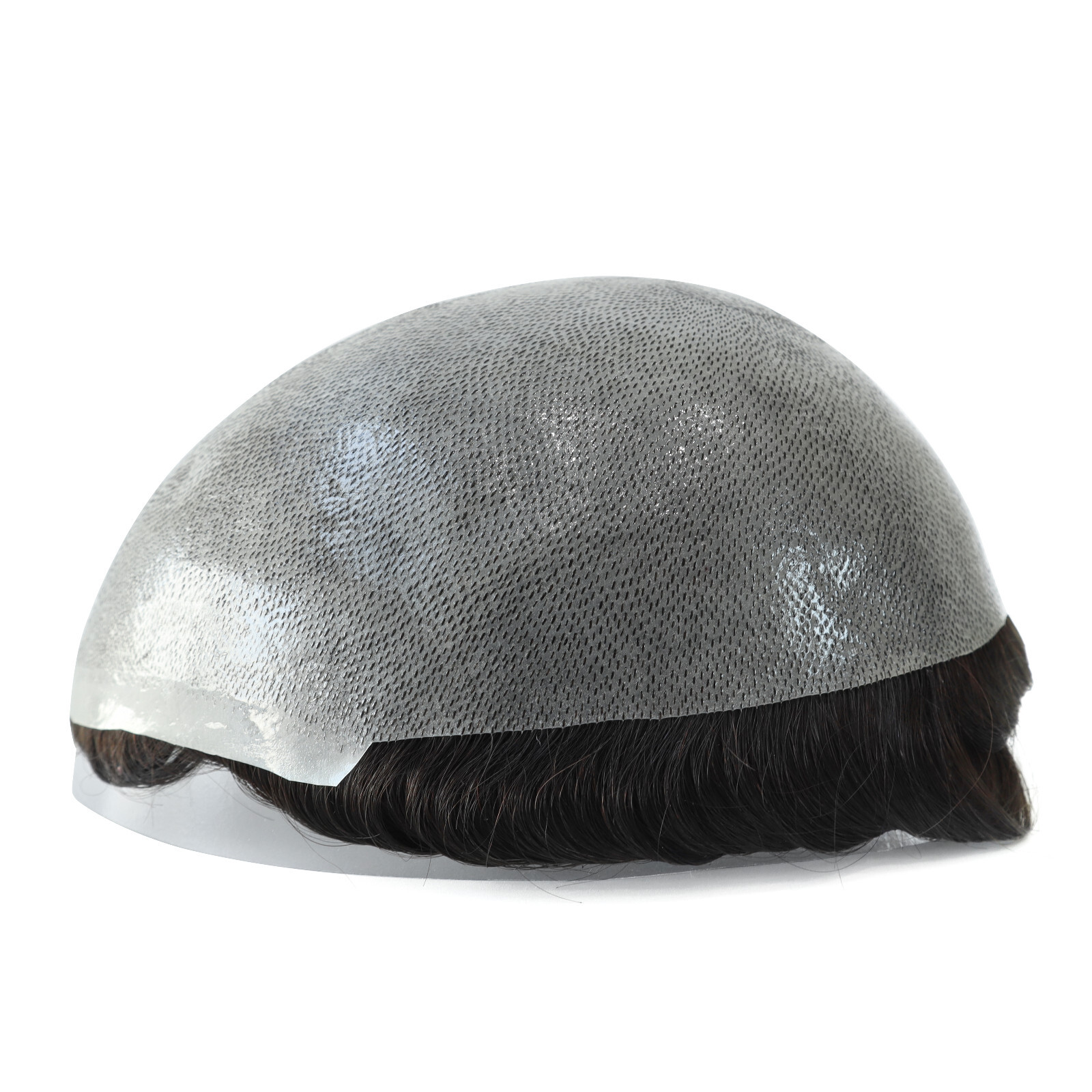 Toupee For Mens Hair Replecement System Thin Skin Human Wig Poly Skin Hairpiece