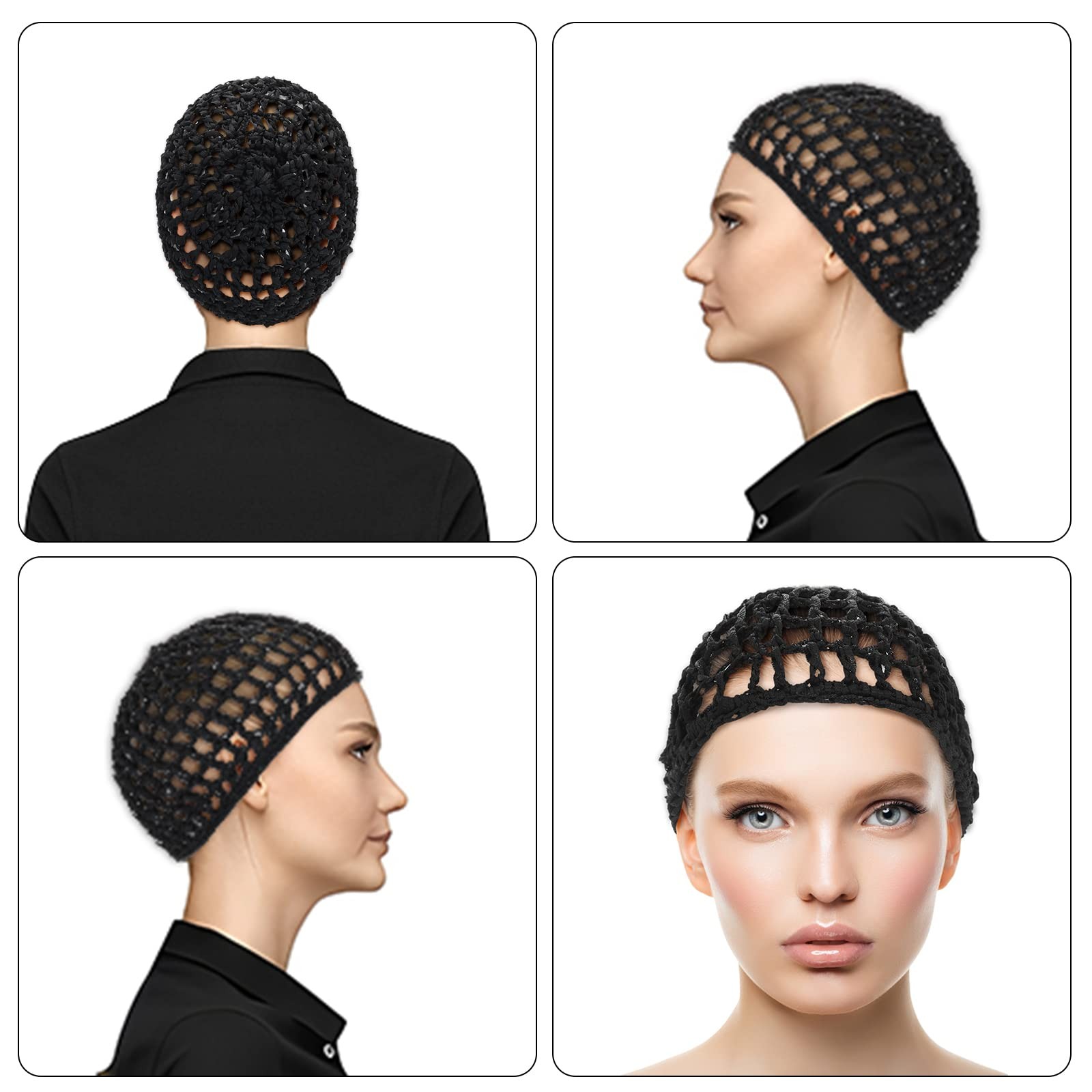 Gorro de malla de ganchillo para el cabello, gorro dormir, cubierta ducha adorno