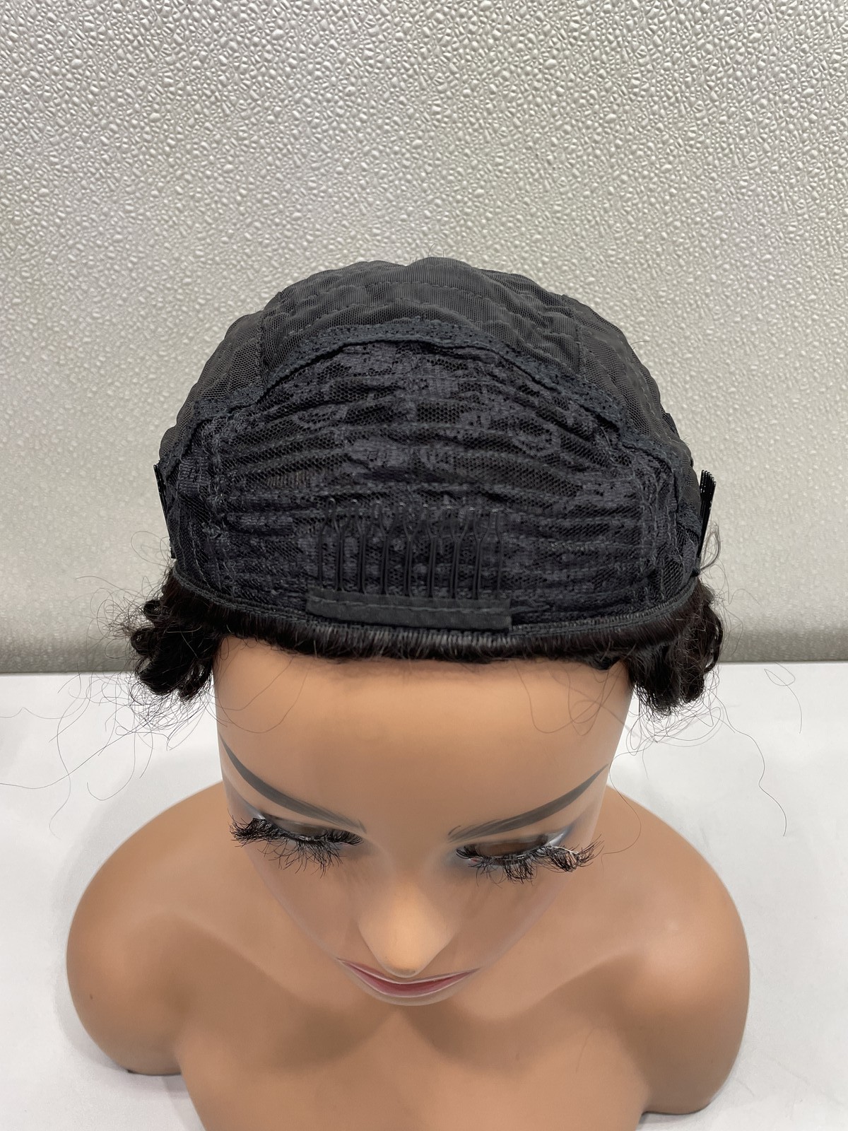 VIP Beauty Burmese Curly Human Hair Beginner Friendly Half Wig, Natural Black