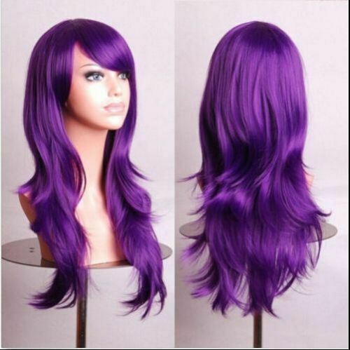 70cm 27.5 Inch Curly Fashion Cosplay Costume Party Wig Full Wavy Halloween