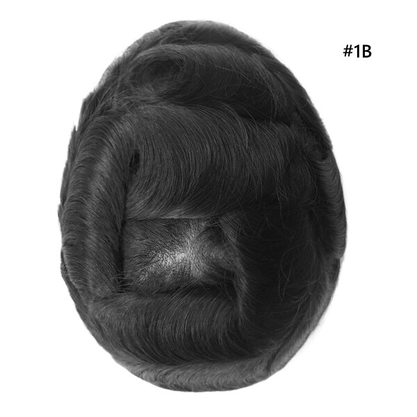 Mens Toupee Micro Ultra Thin Skin Super Human Hair System 0.03mm Hairpieces OSNG
