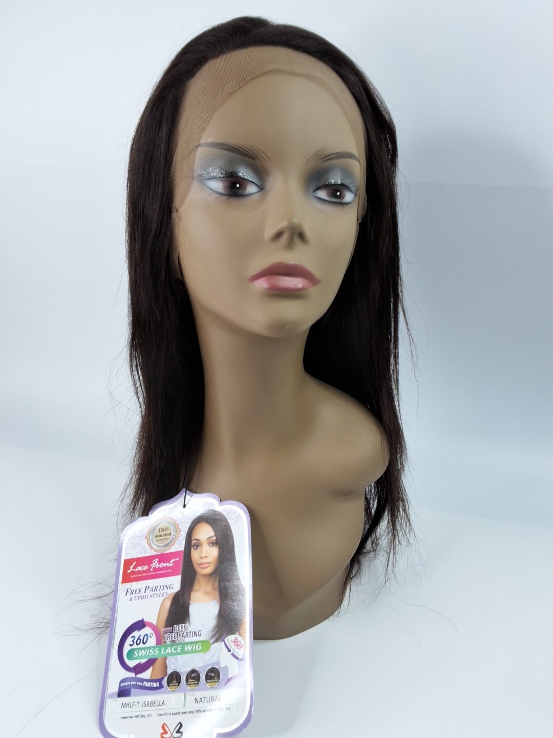 MLHF Isabella Wig Natural 100% Unprocessed Human Hair 360° Lace Front Free Part