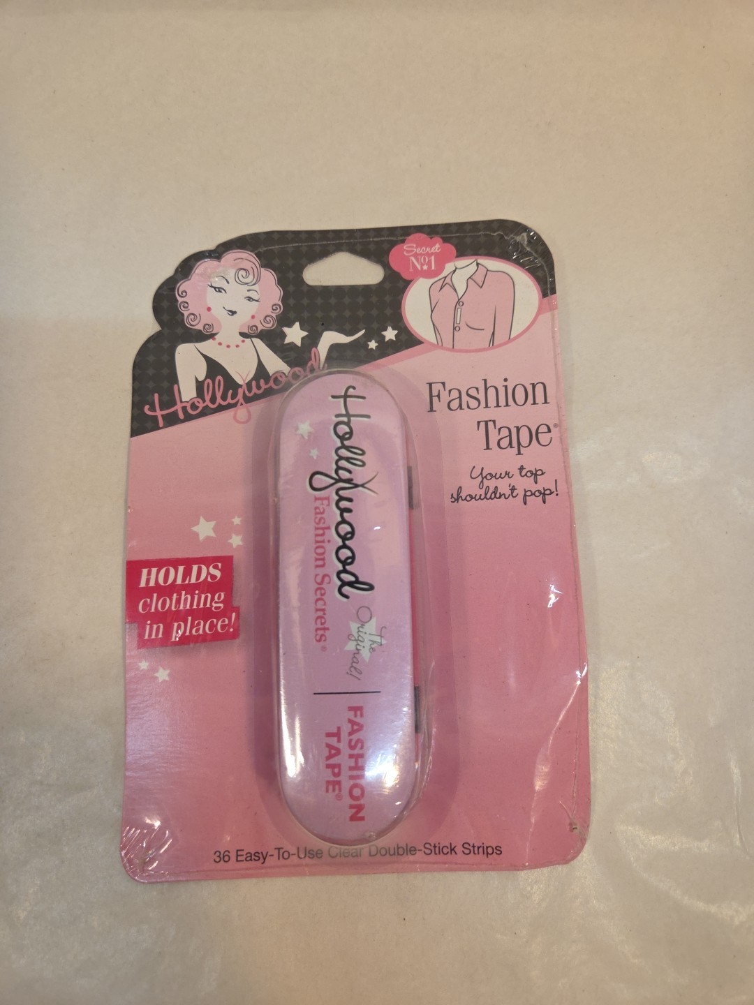 Hollywood Fashion Secrets Fashion Tape Strips, Double Sided Tape for Clothes, Cl