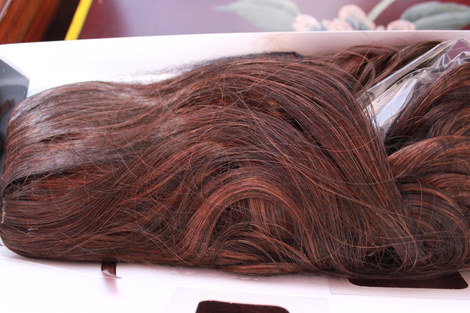 23″ wavy extension chocolate copper medium red brown hairdo by hairuwear r6/30h