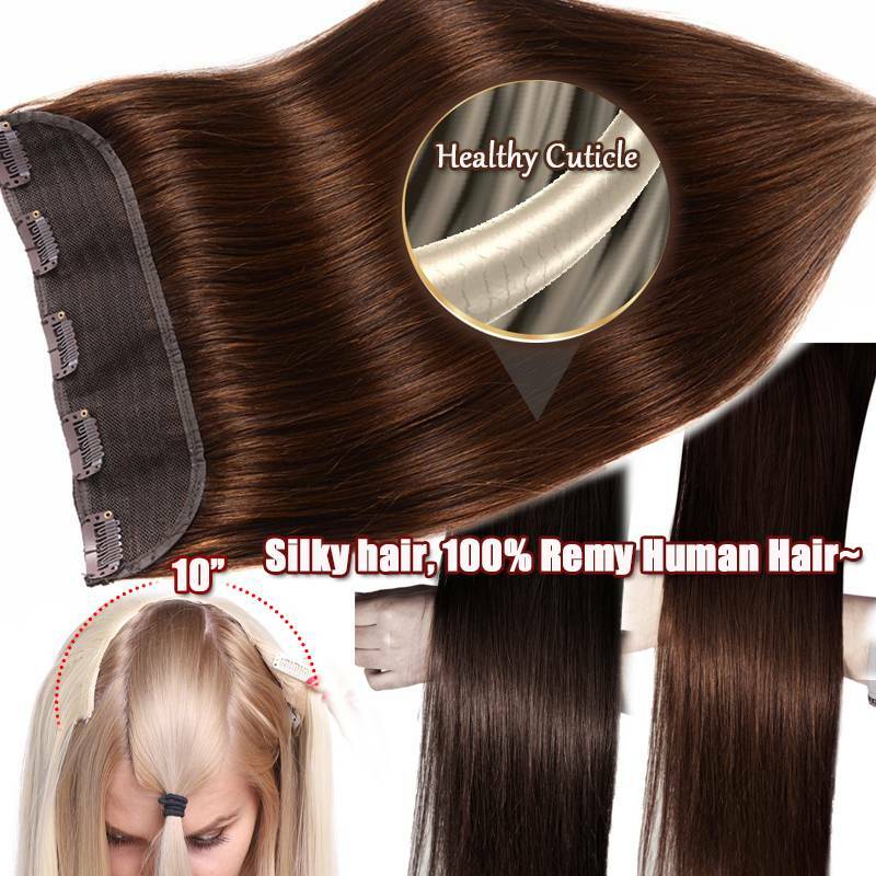US AAA Luxury Clip in one piece Real Human Remy Hair Extensions Half Full Head