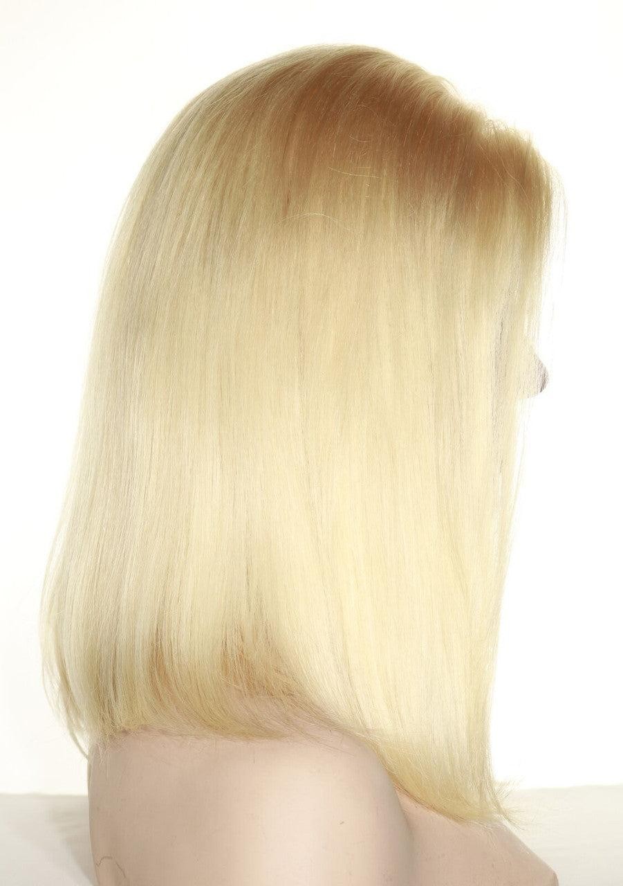 BRAZILIAN Remi Human Hair 4X4 Silk Base Lace Front GOLDEN BLOND 1378