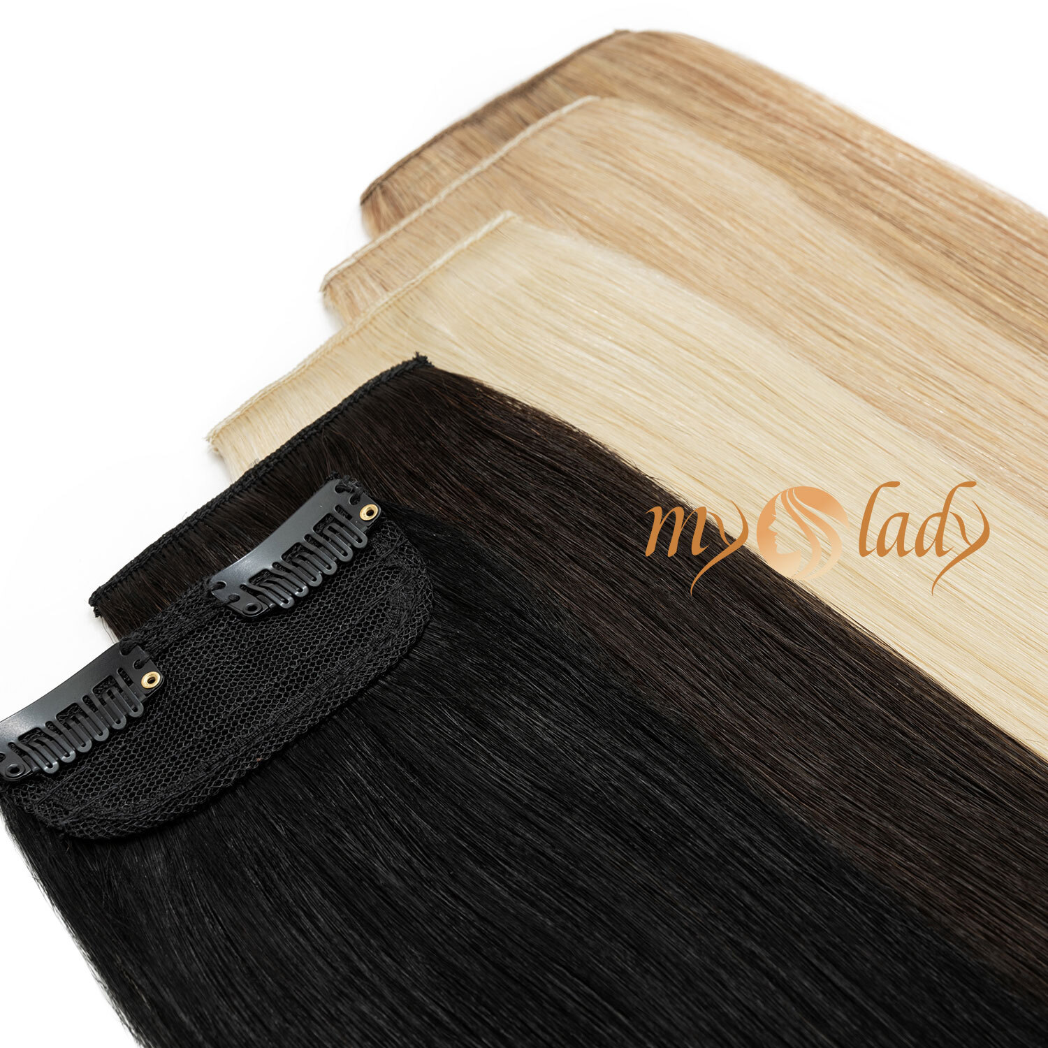 Thick Mini Hair Pad Clip In 100% Remy Human Hair Extensions Short Side Hairpiece
