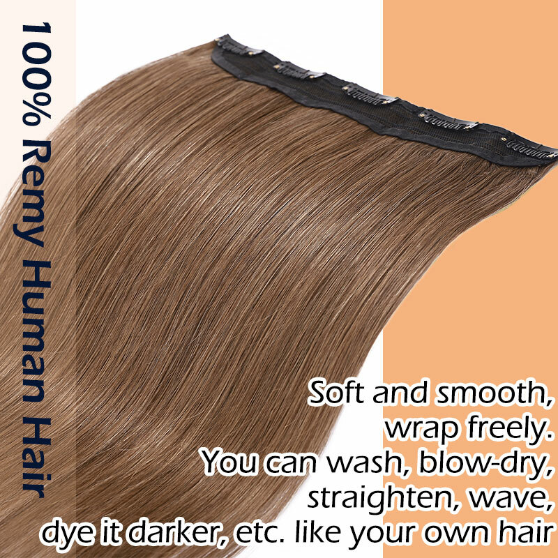 Thick Long Ombre One Piece 3/4 Full Head Clip In HUMAN REAL REMY Hair Extensions